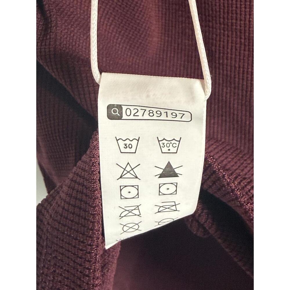 NWT Halara Cropped Short Sleeve Tee Burgundy Top Size Large - Picture 5 of 5